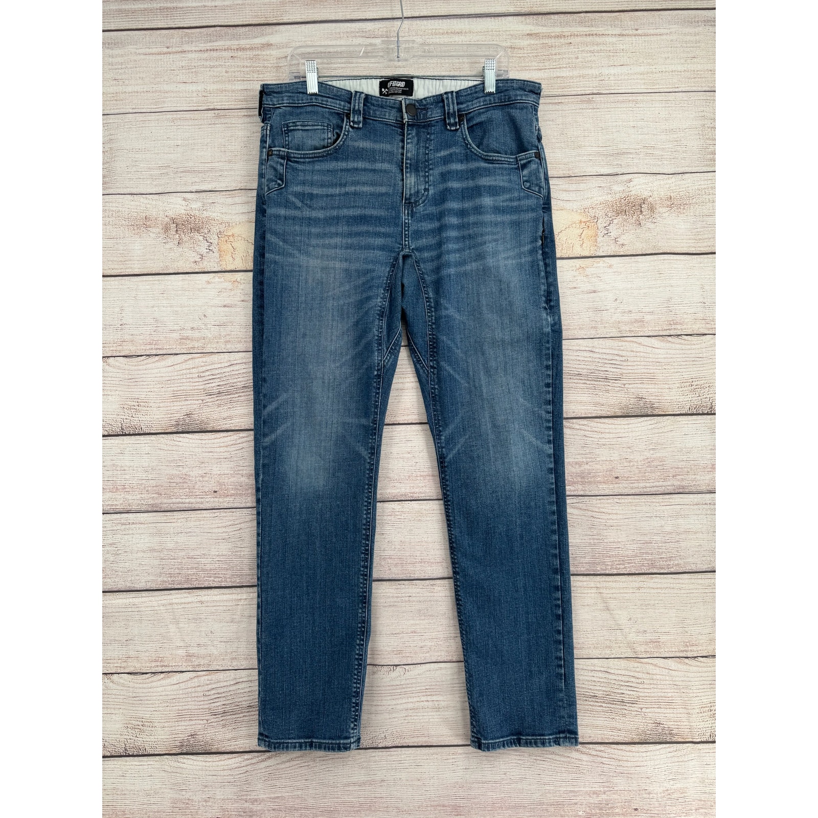 Off The Grid Hideout Tapered Leg Jeans Mens 33x32 Blue Medium Wash Denim